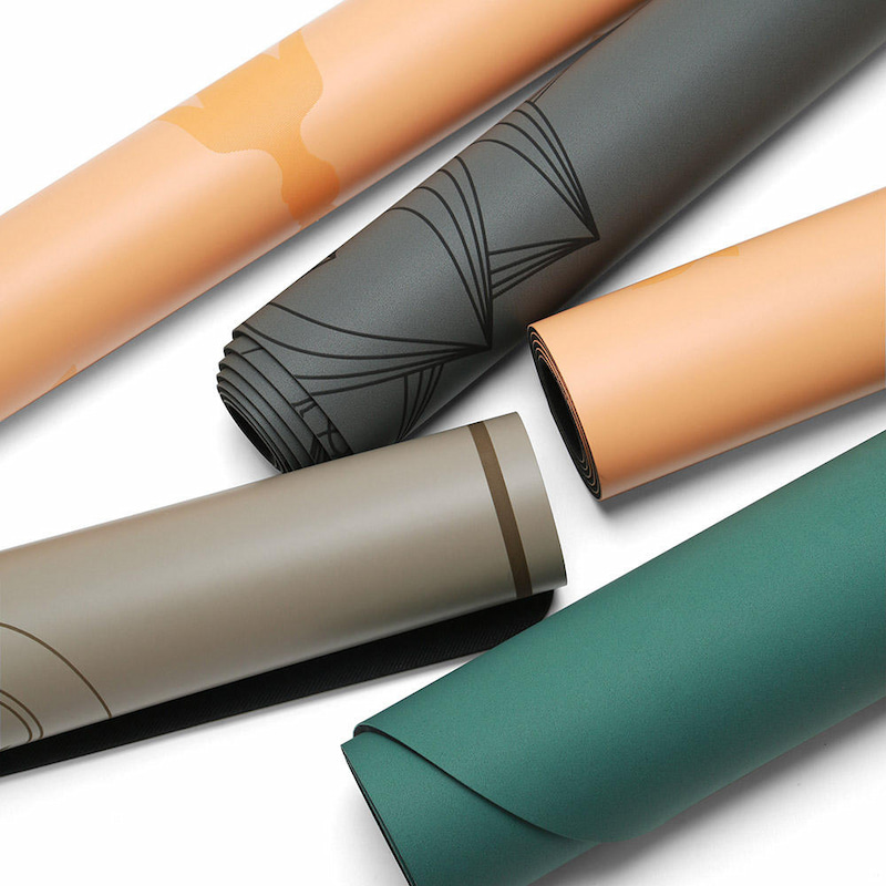 Wholesale Coconut Fiber PU Marble Natural Rubber Yoga Mat