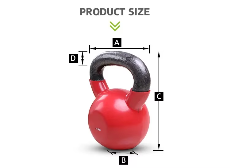 Vinyl Neoprene Cast Iron Kettlebells for Fullbody Strength Training