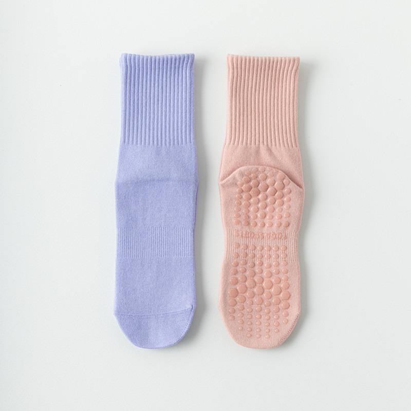 Cotton Anti-slip Plain Grip Pilates Socks