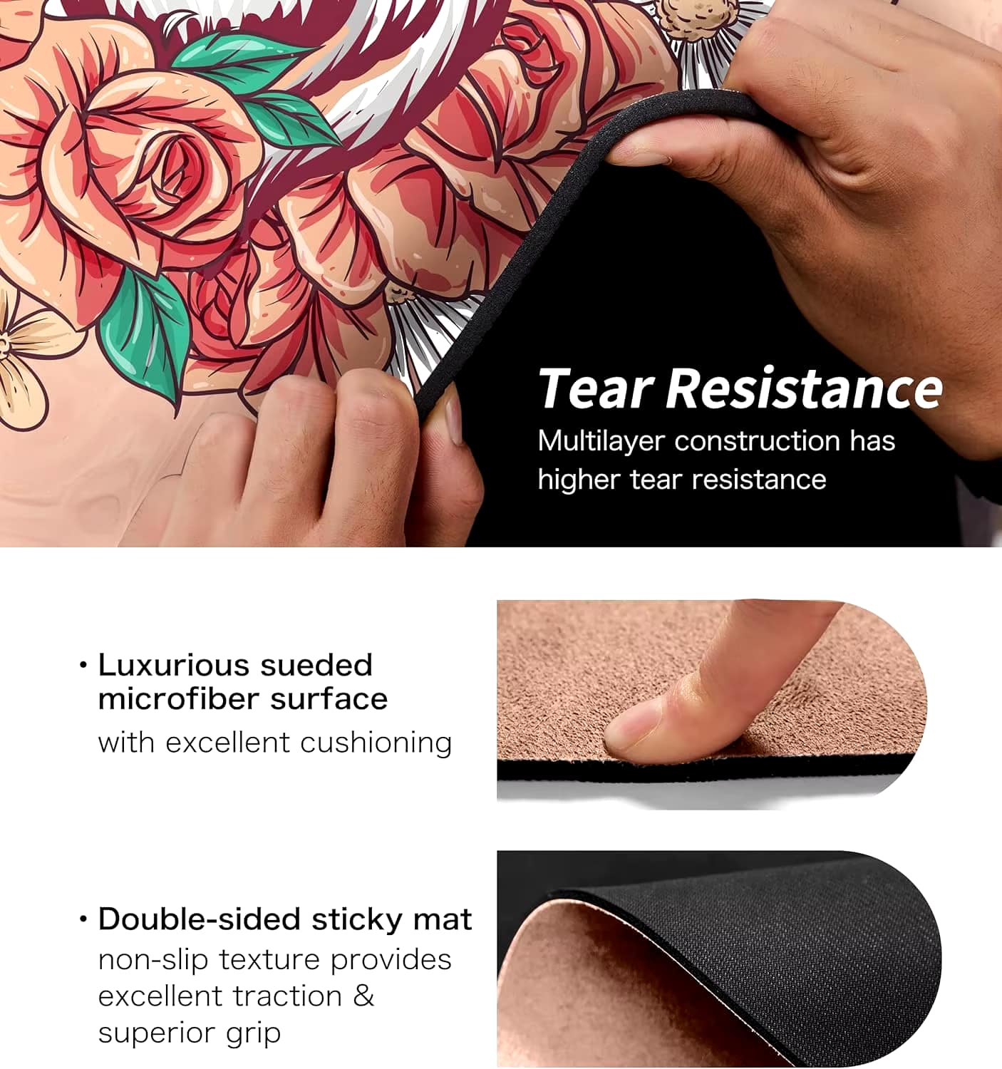 Anti-slip Eco Friendly Suede Rubber Yoga Mat